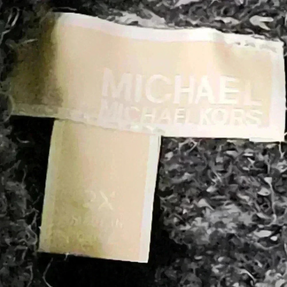 Michael Kors gray oversized cotton polyester wool turtleneck sweater 2 xl - Picture 7 of 10